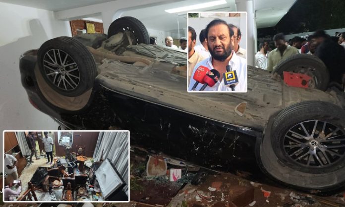 TDP goons attack Prasanna Kumar Reddy house