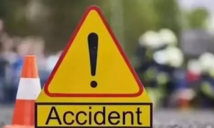 school bus car bike collided