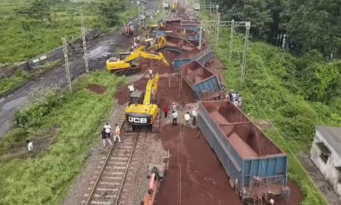 Two goods trains collided