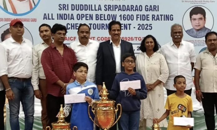 Sripada Rao Chess Trophy winner Joel